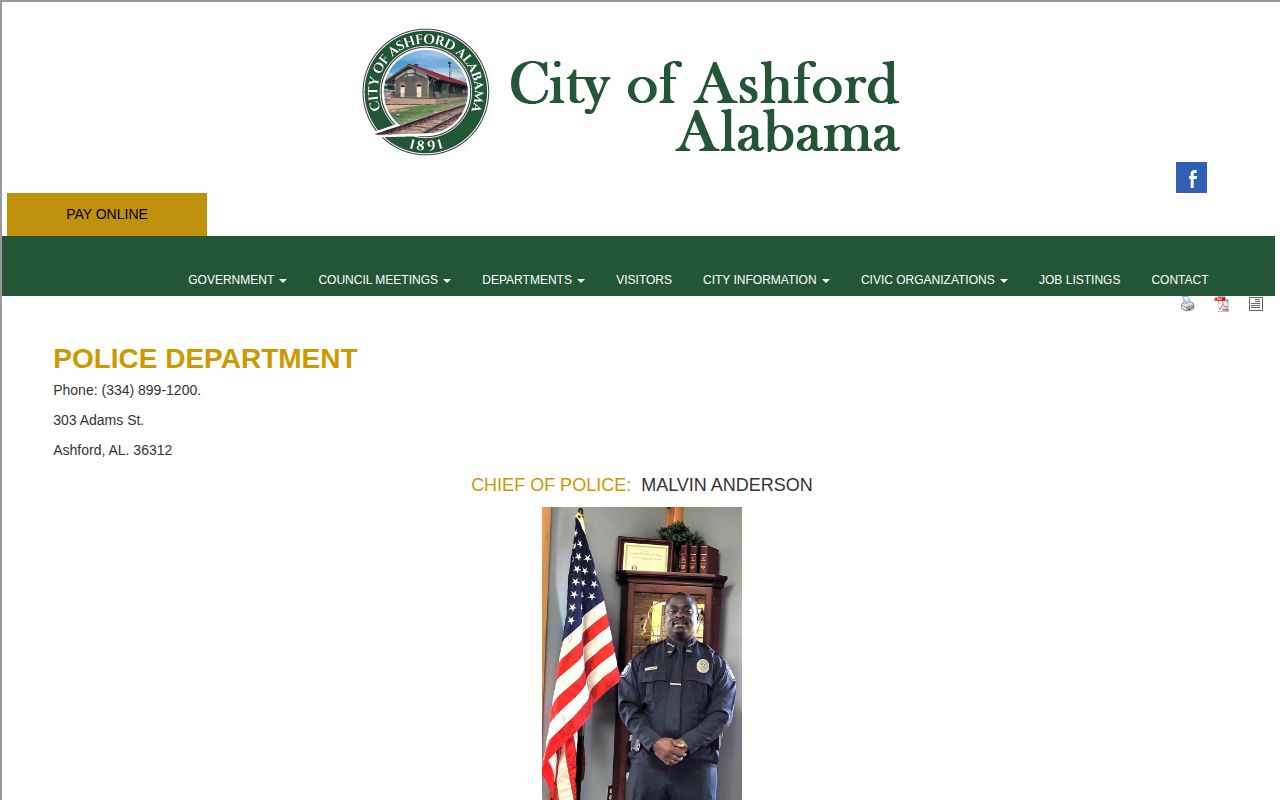 Ashford Police Department official source for Houston County arrest and mugshot record routing