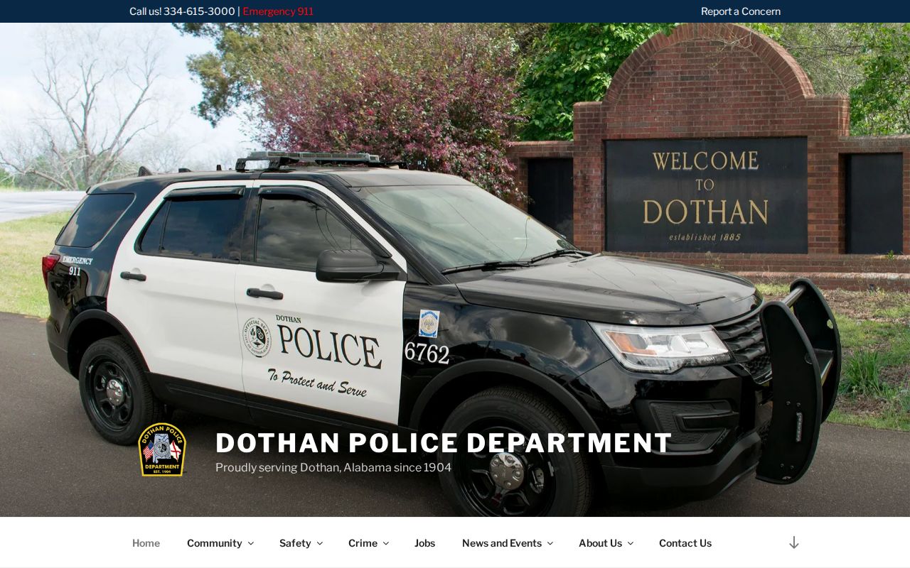 Dothan Police Department official source for Houston County arrest and mugshot records