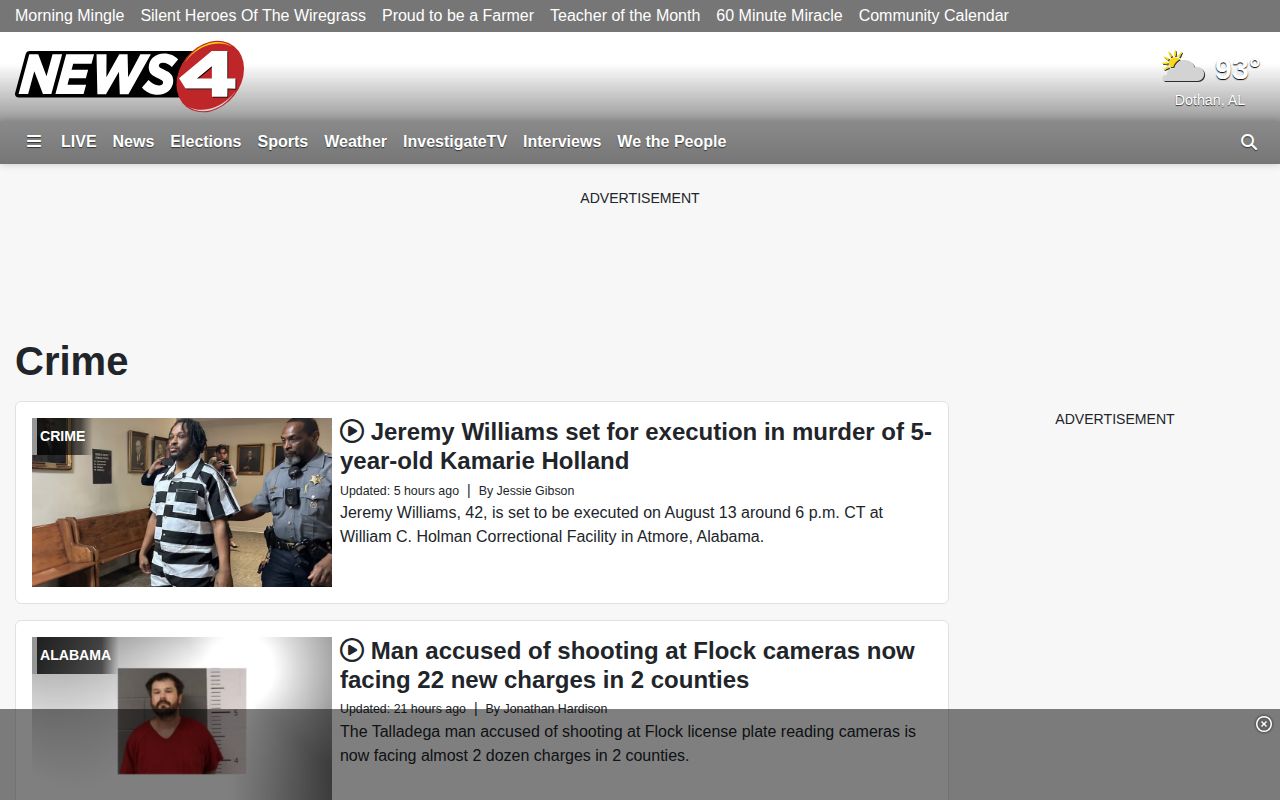 Houston County arrest news within WTVY News 4 crime coverage