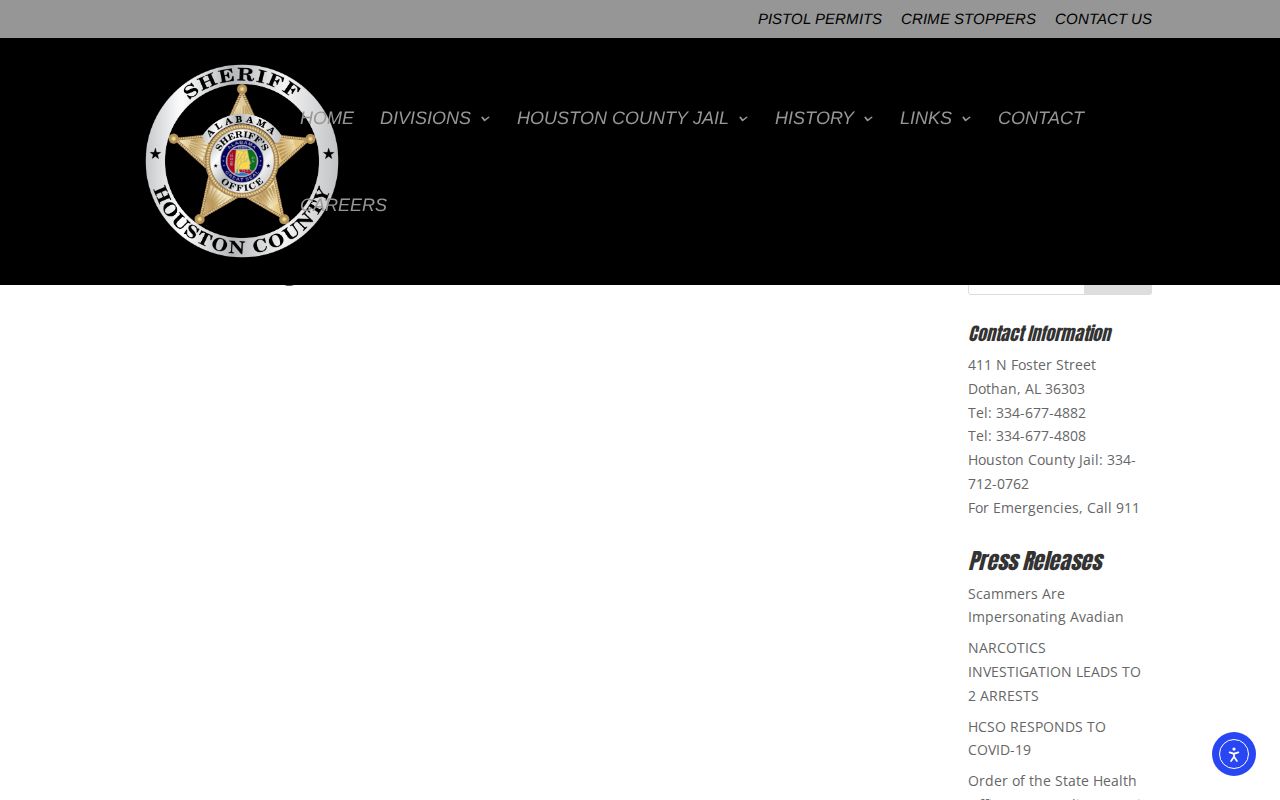 Houston County jail roster official inmate listing
